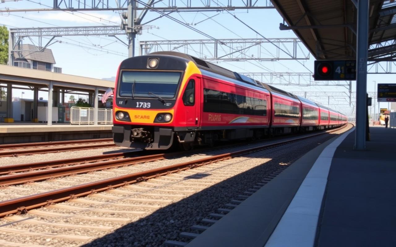 Train at a railway station — railway medicals